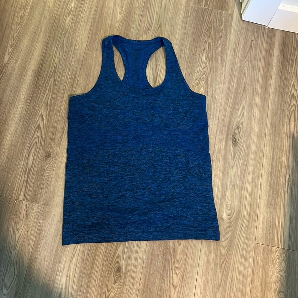 Lululemon Tank Top; blue and black; size 8